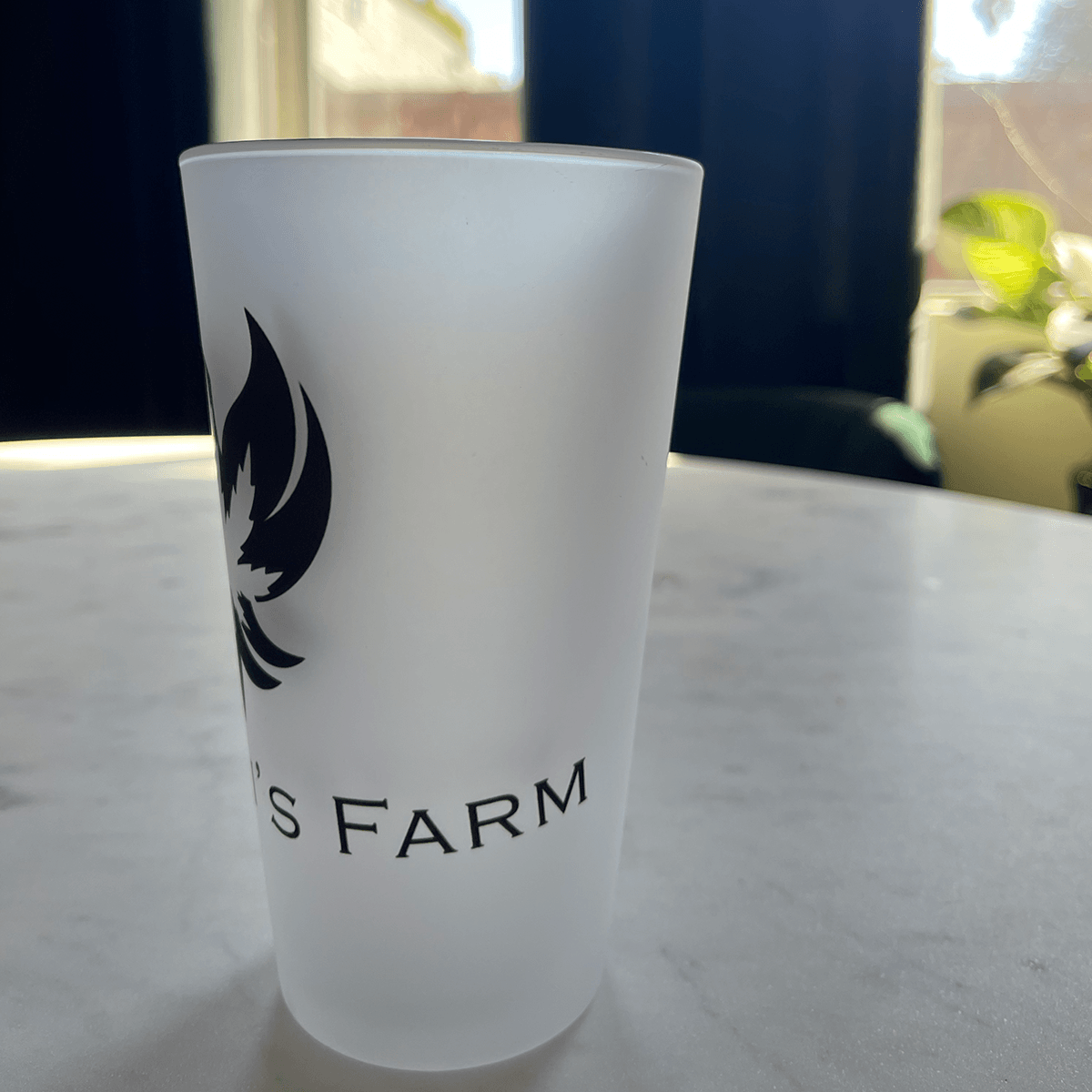 Belushi's Farm Phoenix Frosted Pint Glass